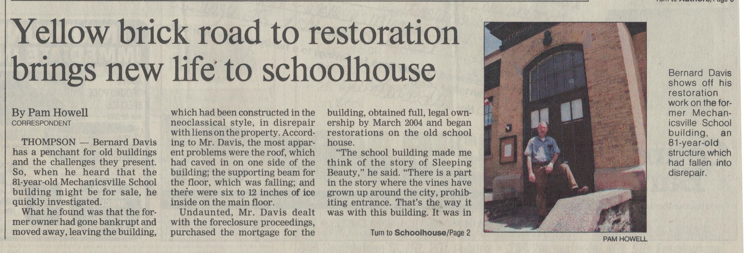 Schoolhouse restoration